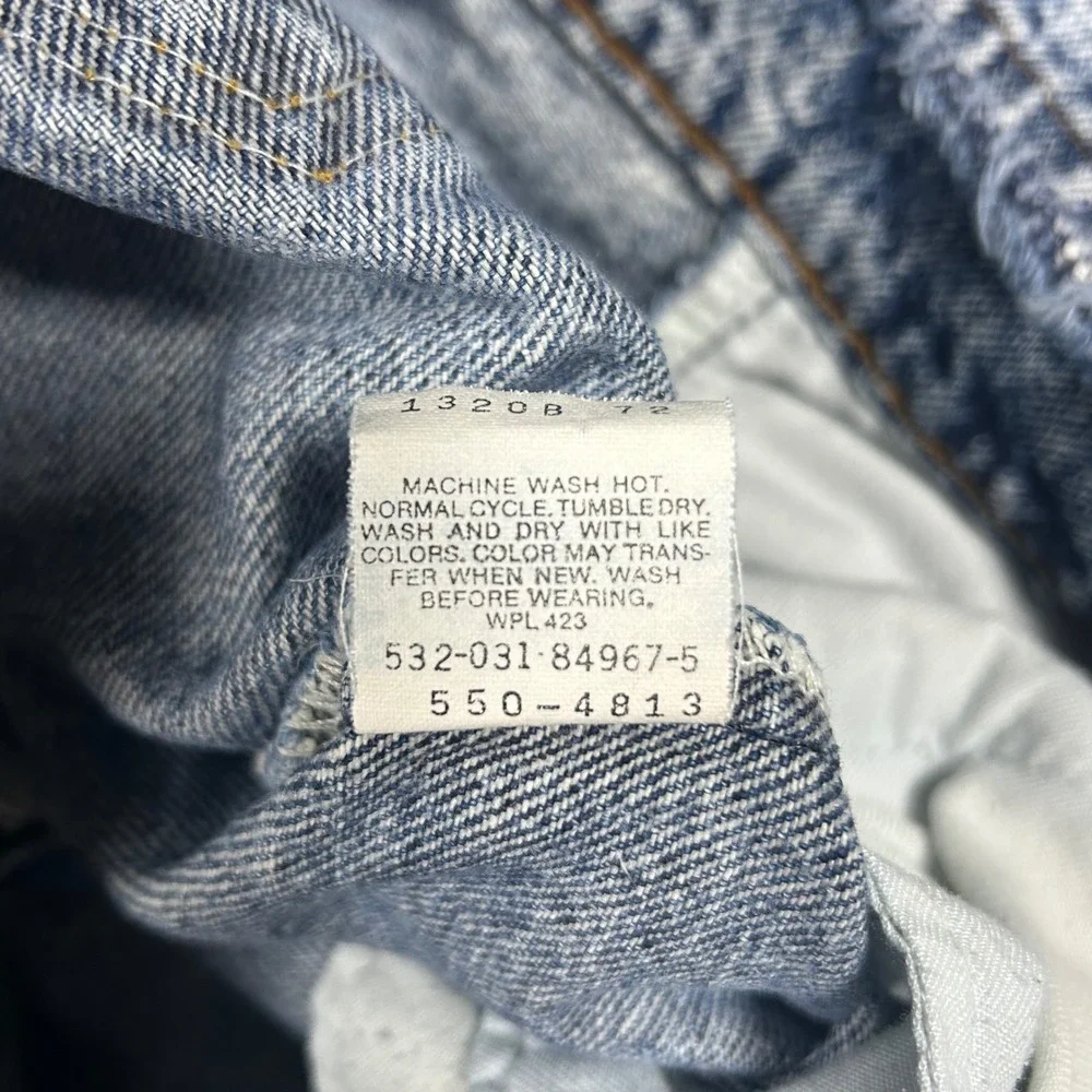 VTG Levi's 501 Jeans Mens 34x29 Blue Wash Raw Waistband Made in USA 80/90s